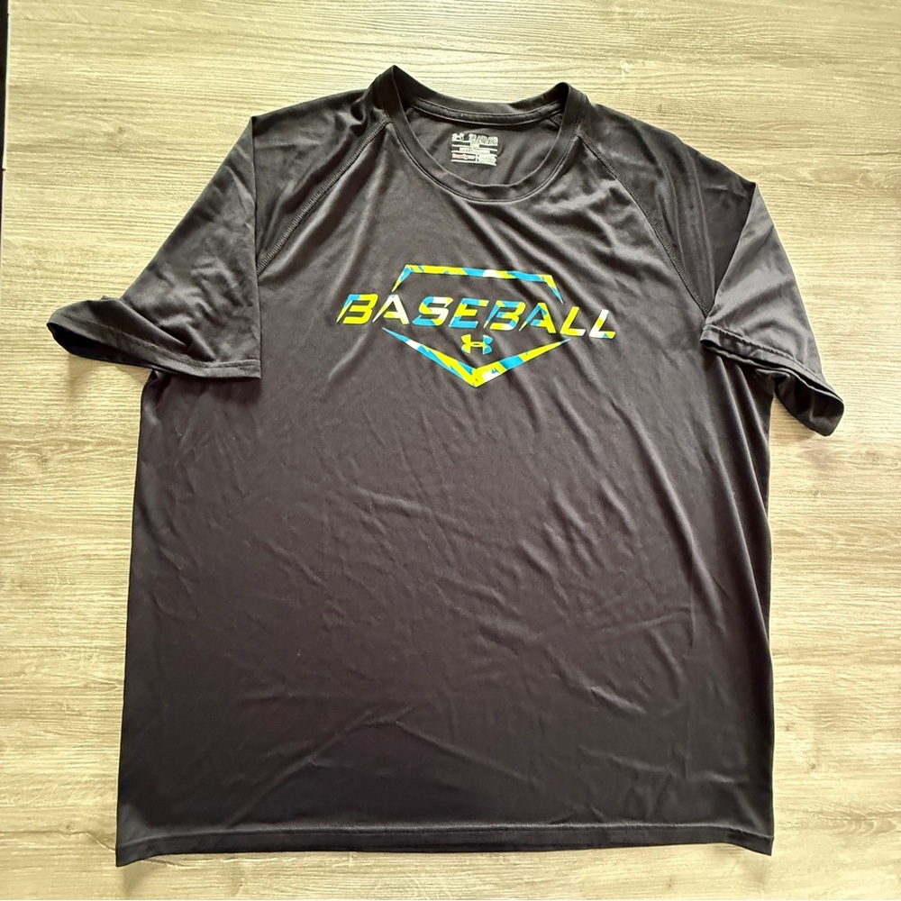 Under Armour Black Baseball T-Shirt Size XXL